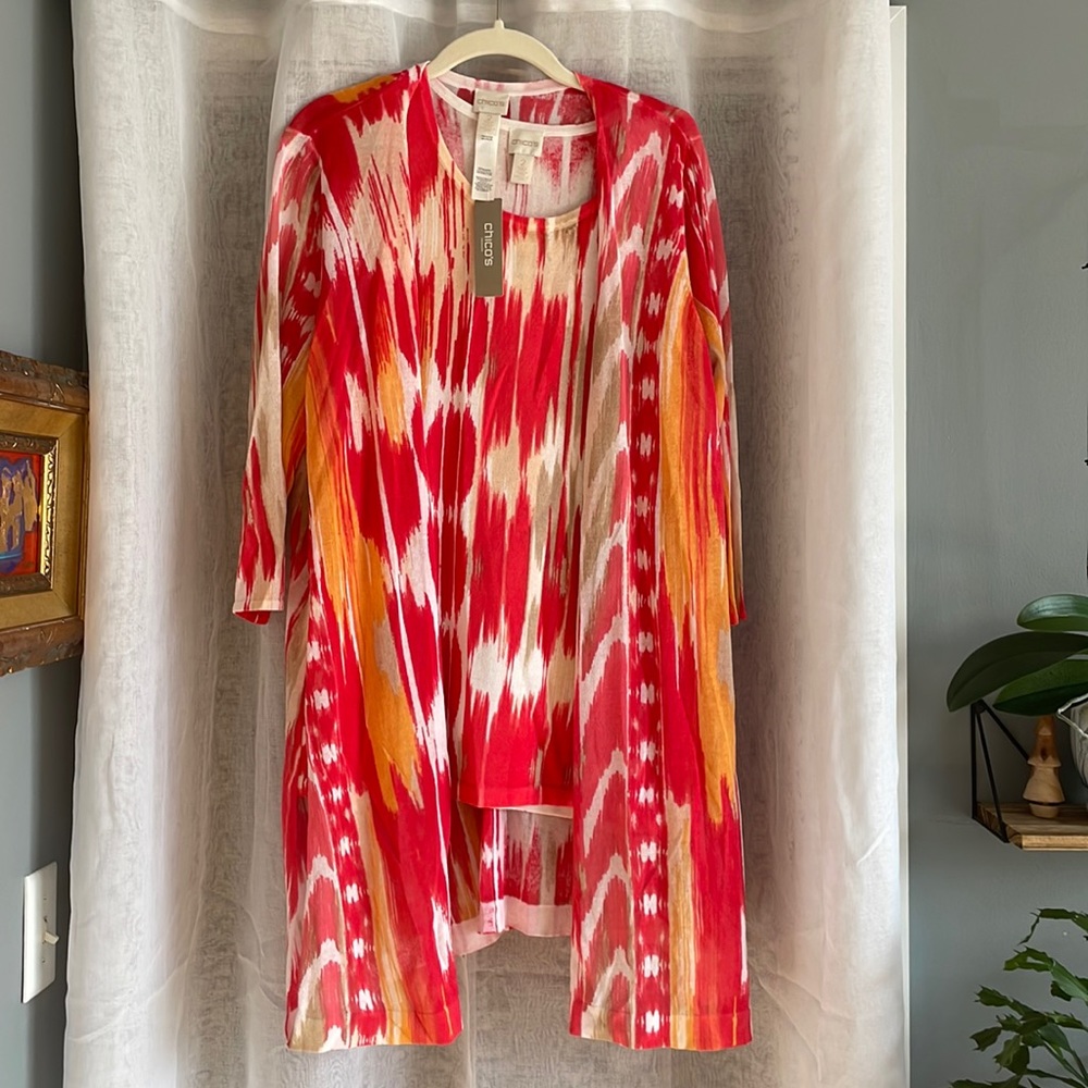 Chico’s matching cami and cardigan size 2